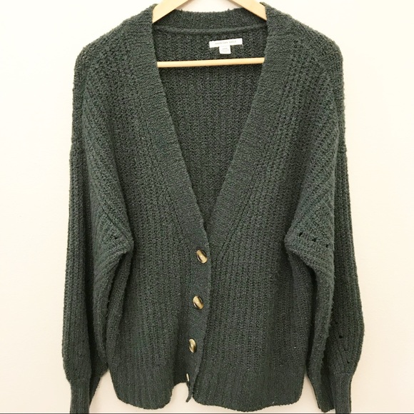 American Eagle Outfitters Sweaters - American Eagle Grandpa Cardigan Green AEO